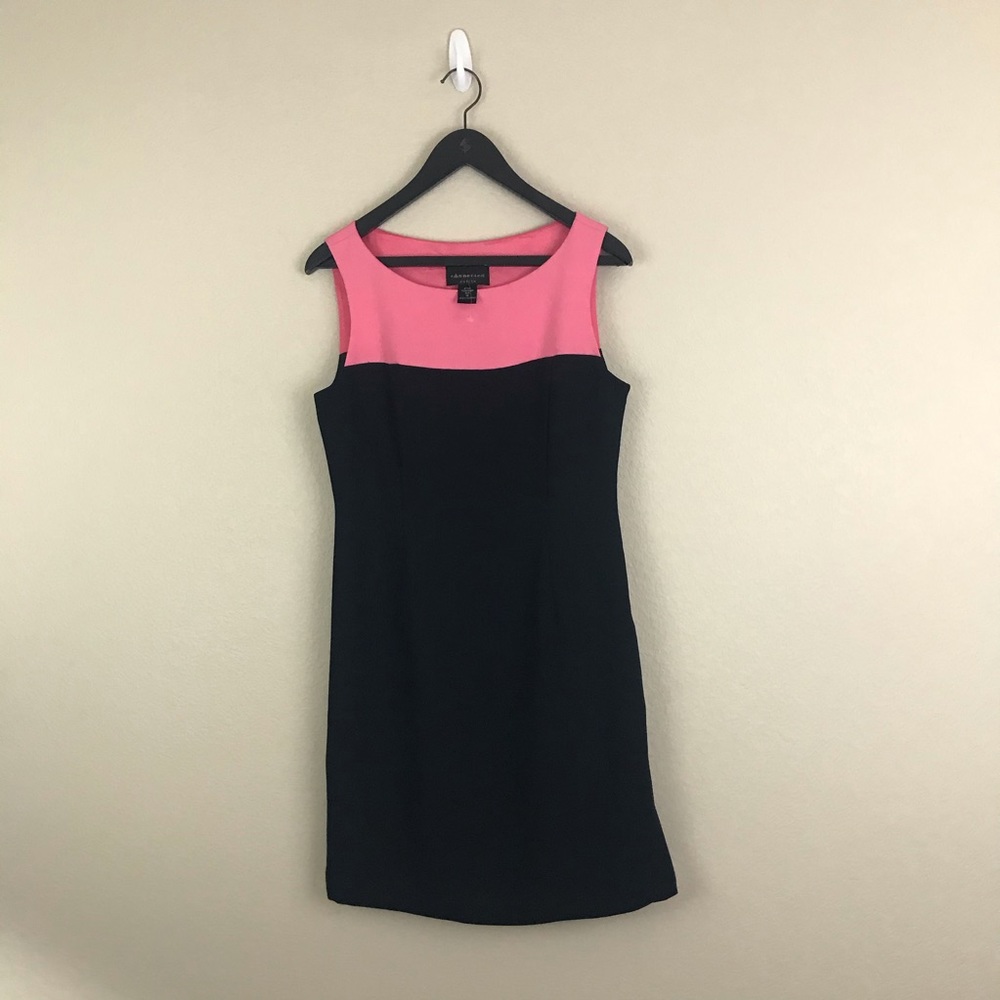 Connected Petite Pink Blk Zip upDress size 12